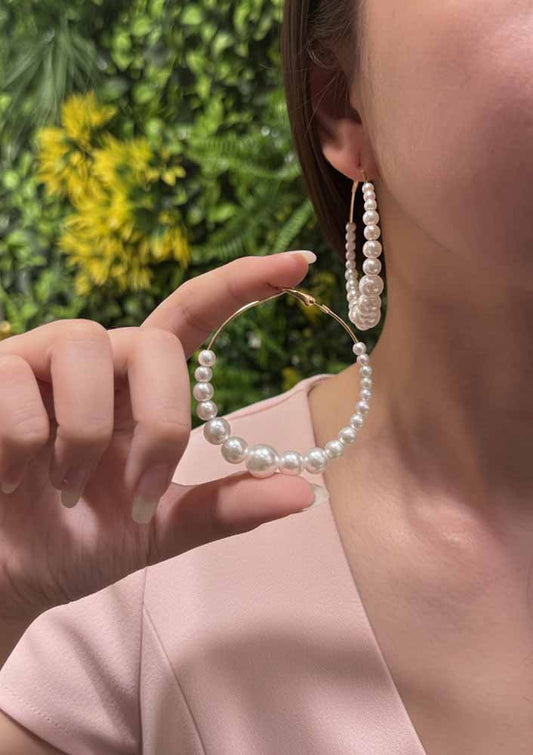 Eternal Grace – Classic Pearl Hoops