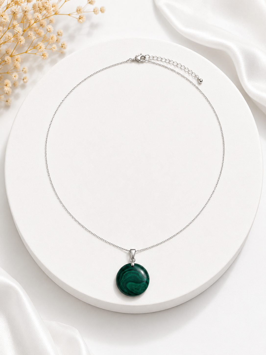 Malachite Protection Pendant Necklace