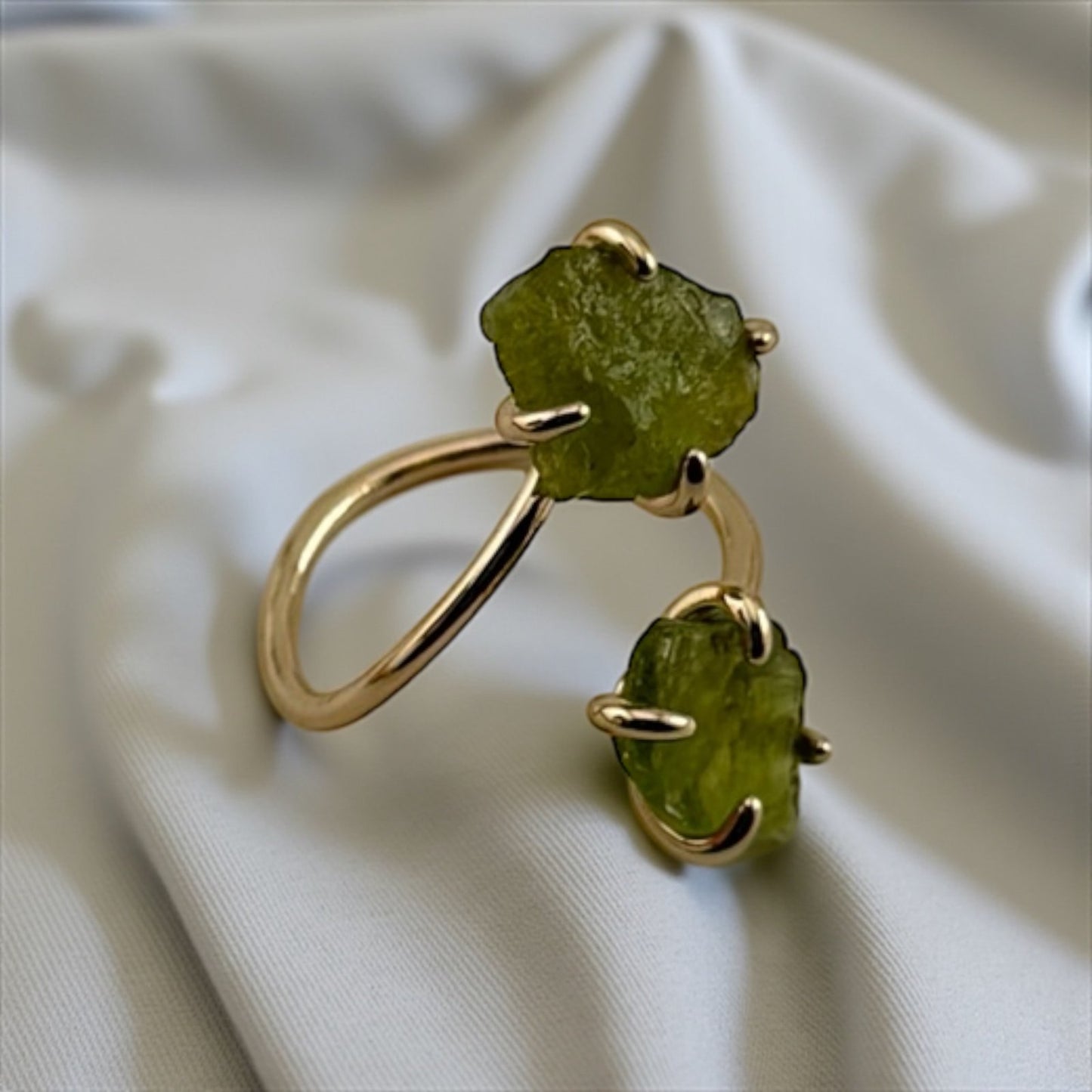Olive Root Peridot Ring – Invite Balance & Embrace Growth