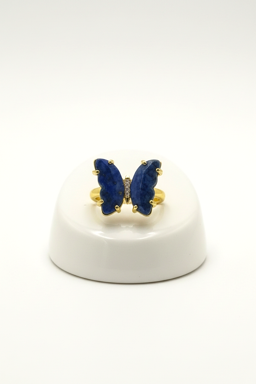 butterfly crystal ring