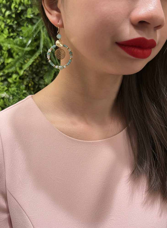 Celestial Dew – Serenity Hoop Earrings