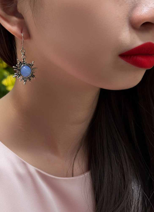 Blue Chalcedony Earrings – Soothing Glow & Serene Charm
