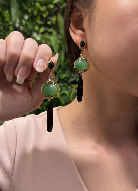 Emerald Eclipse Earrings – Where Power Meets Poise