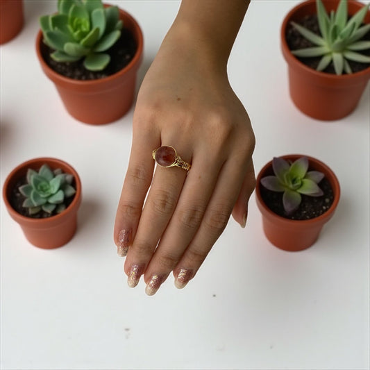 Blush Bond Rose Quartz Ring – Invite Love & Embrace Softness