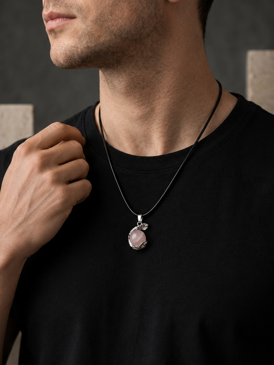 Rose Quartz Serenity Embrace Necklace