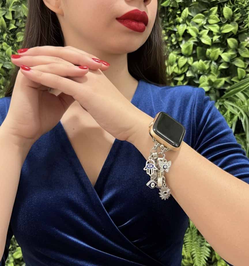 Evil Eye Protection Chain Watch – symbolic strap watch blending style and spiritual energy.