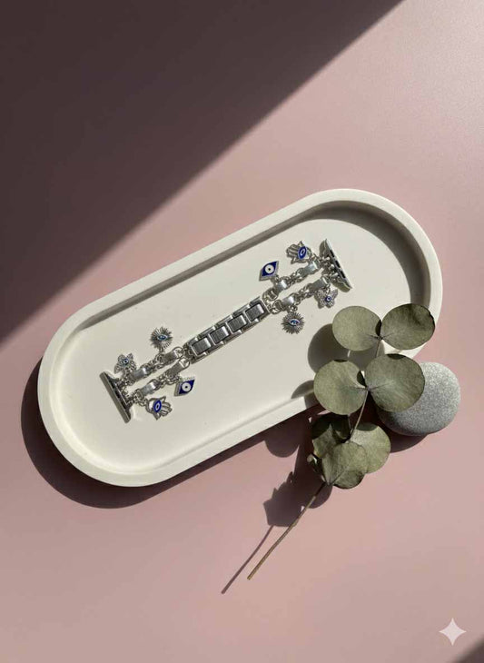 Evil Eye Protection Chain Watch – symbolic strap watch blending style and spiritual energy.