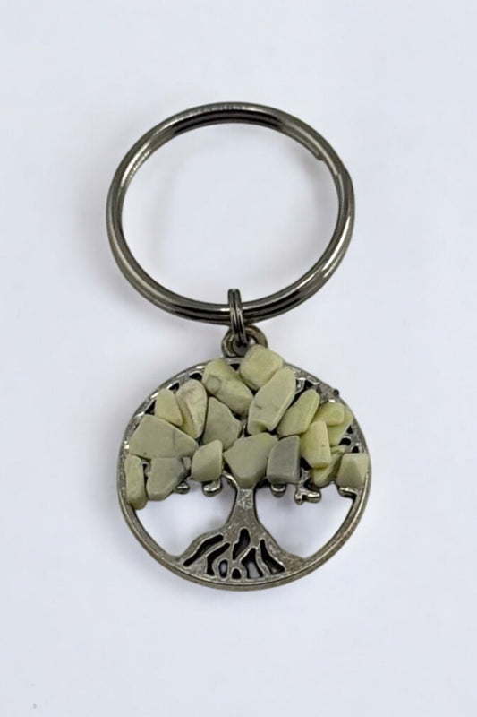 White Howlite Energy Keychain