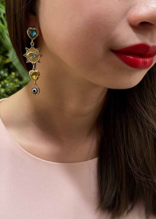 Mystic Muse Earrings – Symbols of Light & Protection