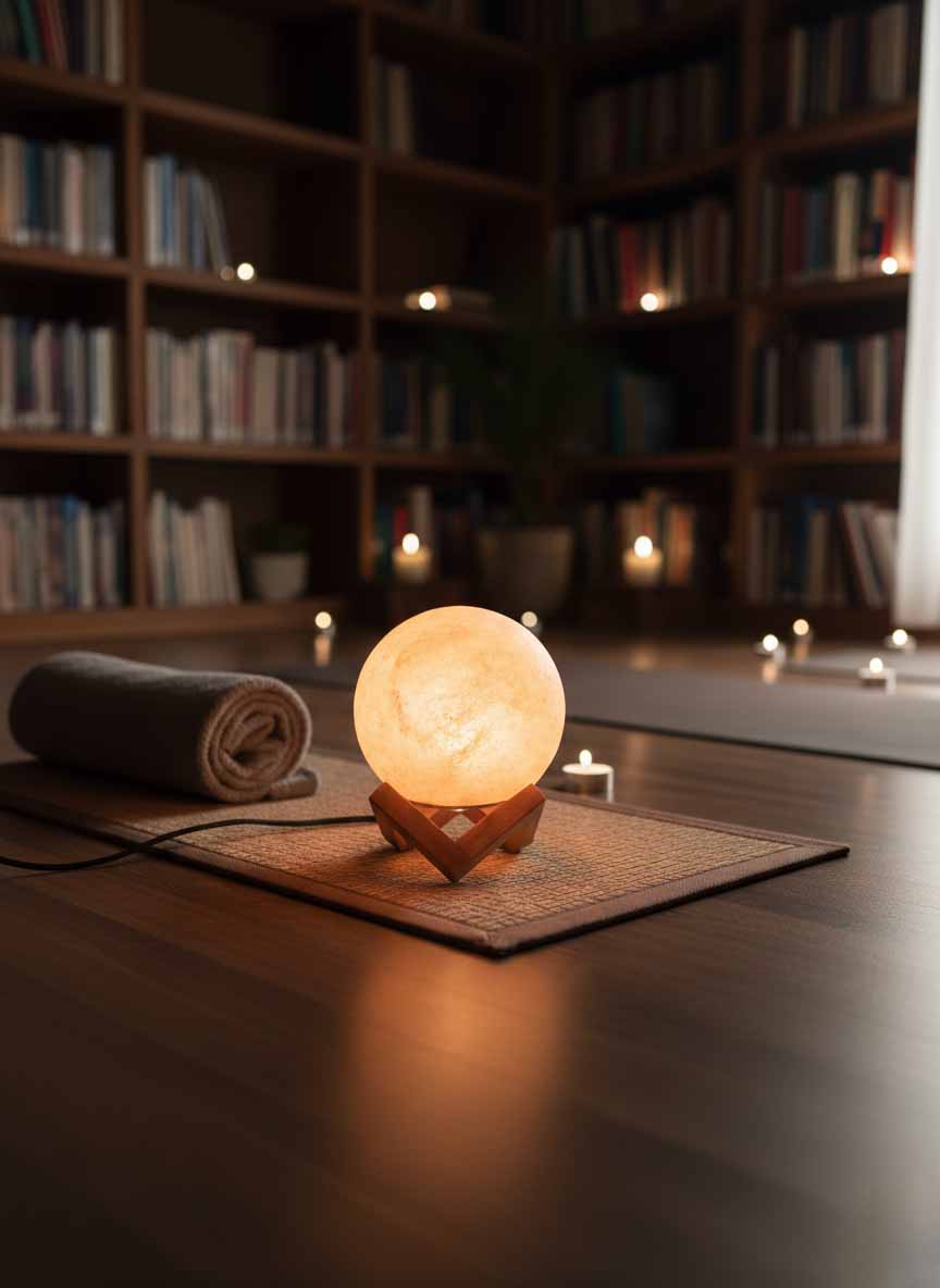 Moon Himalayan Salt Lamp – Mini Moon Salt Lamp & Full Moon Salt Lamp for Calming Decor