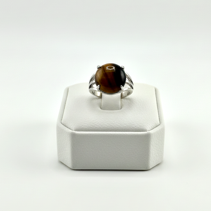 women wearing tiger eye ring