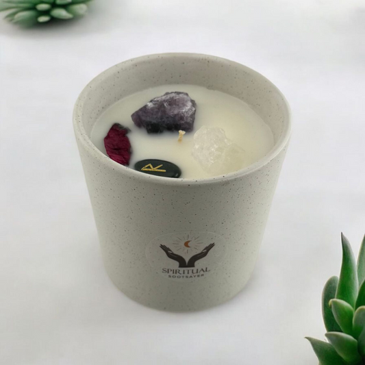 Lunar Rune – Calm Mind & Divine Light Candle