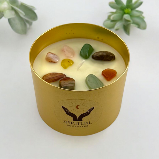 Aura Bloom – Crystal Energy Candle