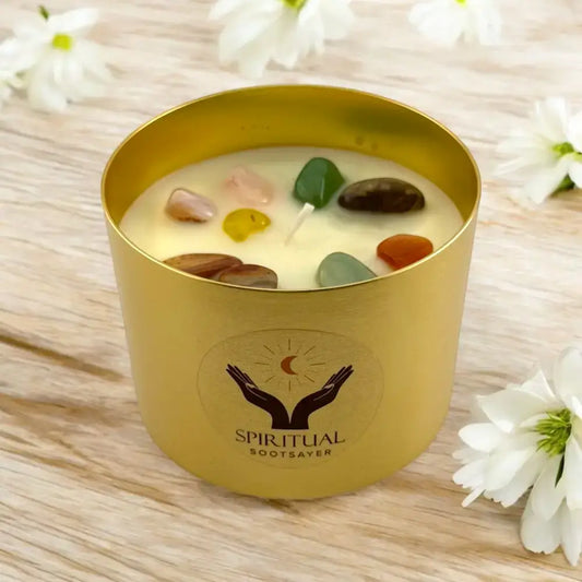 Aura Bloom – Crystal Energy Candle