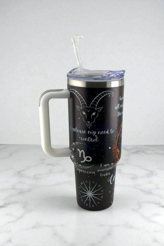 Majestic Capricorn Zodiac Tumbler – Rooted in Strength, Rising in Wisdom