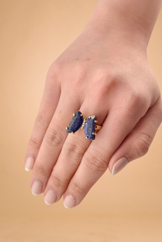 lapis lazuli gold ring