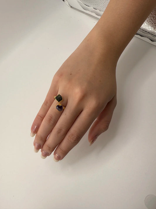 Shadow & Spirit Black Tourmaline Ring – Ground Your Energy & Awaken Mind