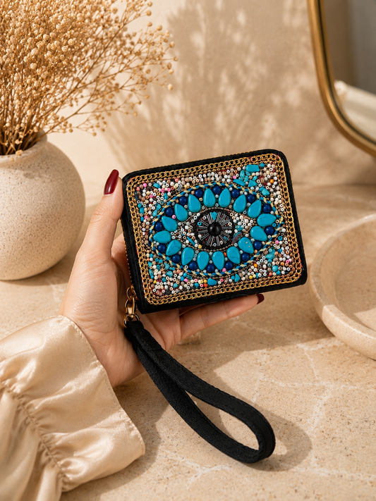 Turquoise Evil Eye Protection Wallet