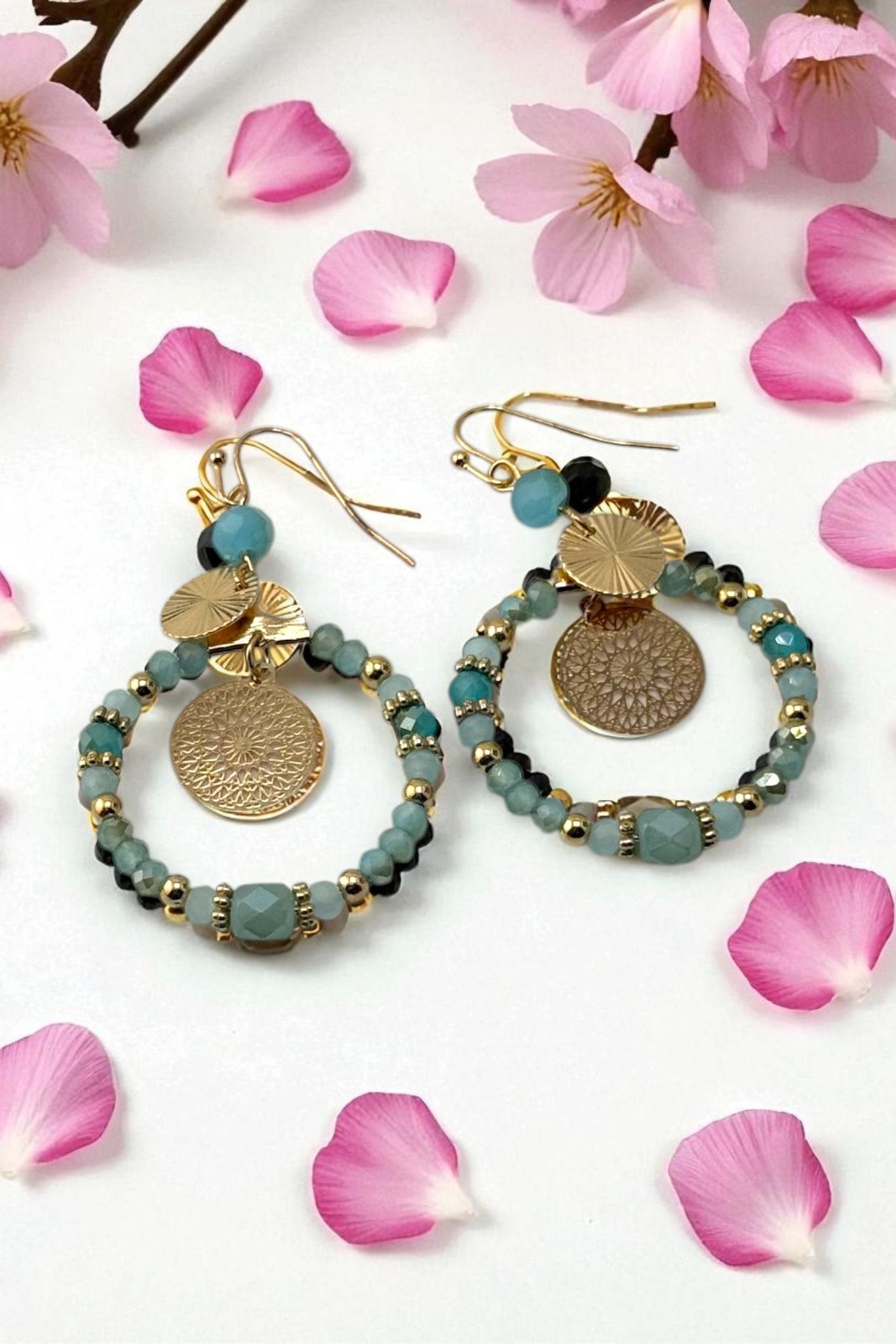 Celestial Dew – Serenity Hoop Earrings