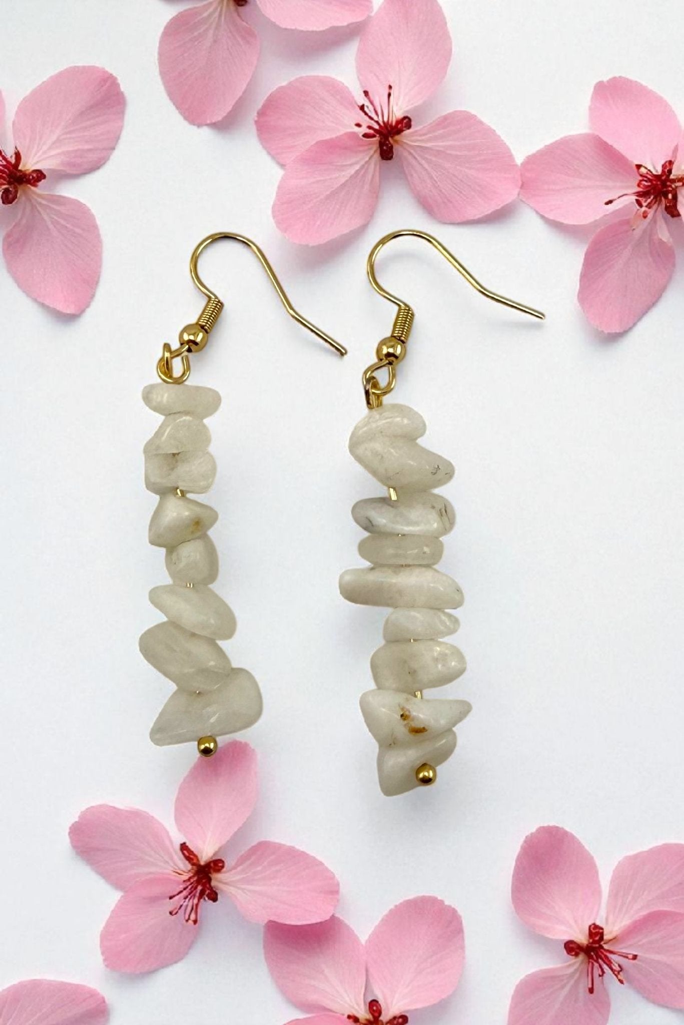 Lunar Veil – Moonstone Earrings
