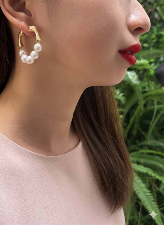 Pearl Celestial Earring – Grace in Every Drop