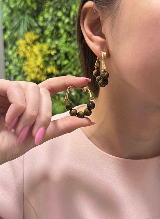 Tiger Eye Earrings – Rooted in Power