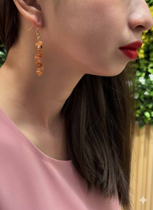 Heart Whisper – Strawberry Quartz Earrings