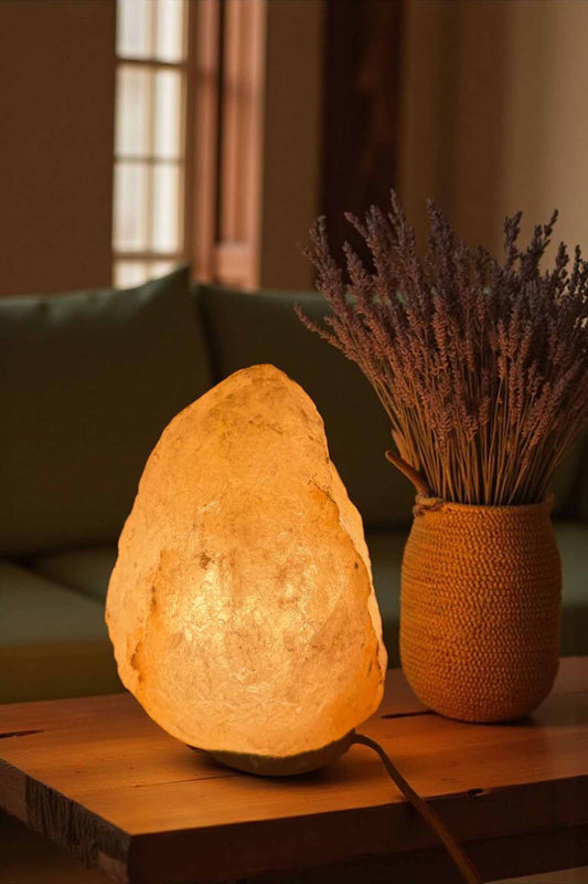 Himalayan Rock Salt Lamp – Authentic Raw Rock Salt Lamp for Purification & Warm Lighting