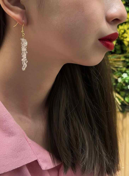 Celestial Clarity – Clear Quartz Earrings