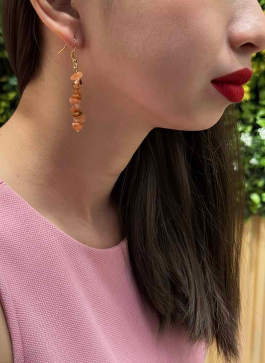 Soul Spark – Carnelian Drop Earrings