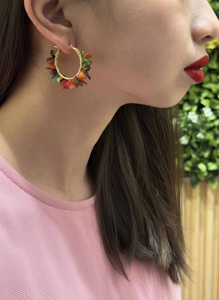 7 Chakra Hoop Earrings - Chakra Bloom Hoops