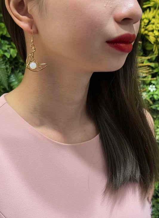 Moonstone & Sunstone Earrings - Celestial Duo