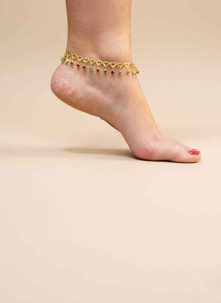 Gemstone Anklet – Mixed Chain Anklets with Natural Healing Stones