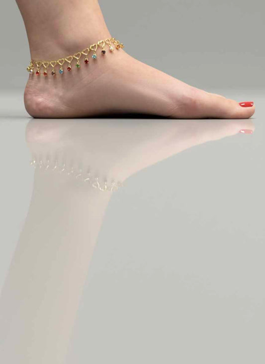 Gemstone Anklet – Mixed Chain Anklets with Natural Healing Stones
