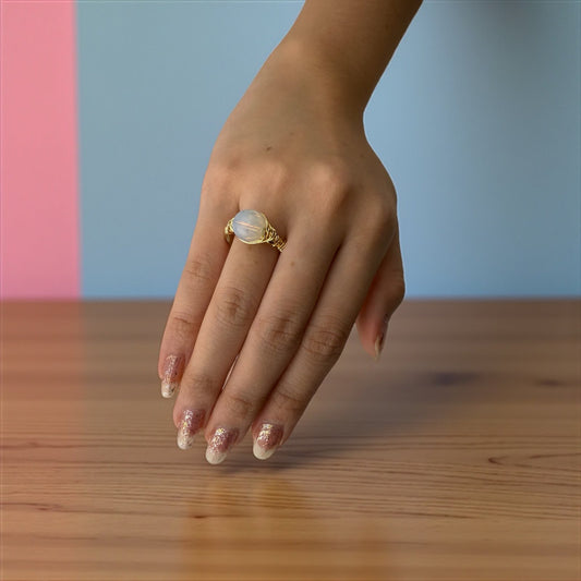 Moon Whisper Opalite Ring – Speak Light & Hold Clarity