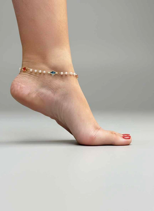 Pearl Chain Anklet – Elegant Pearl Anklet Jewelry with Classic Radiance