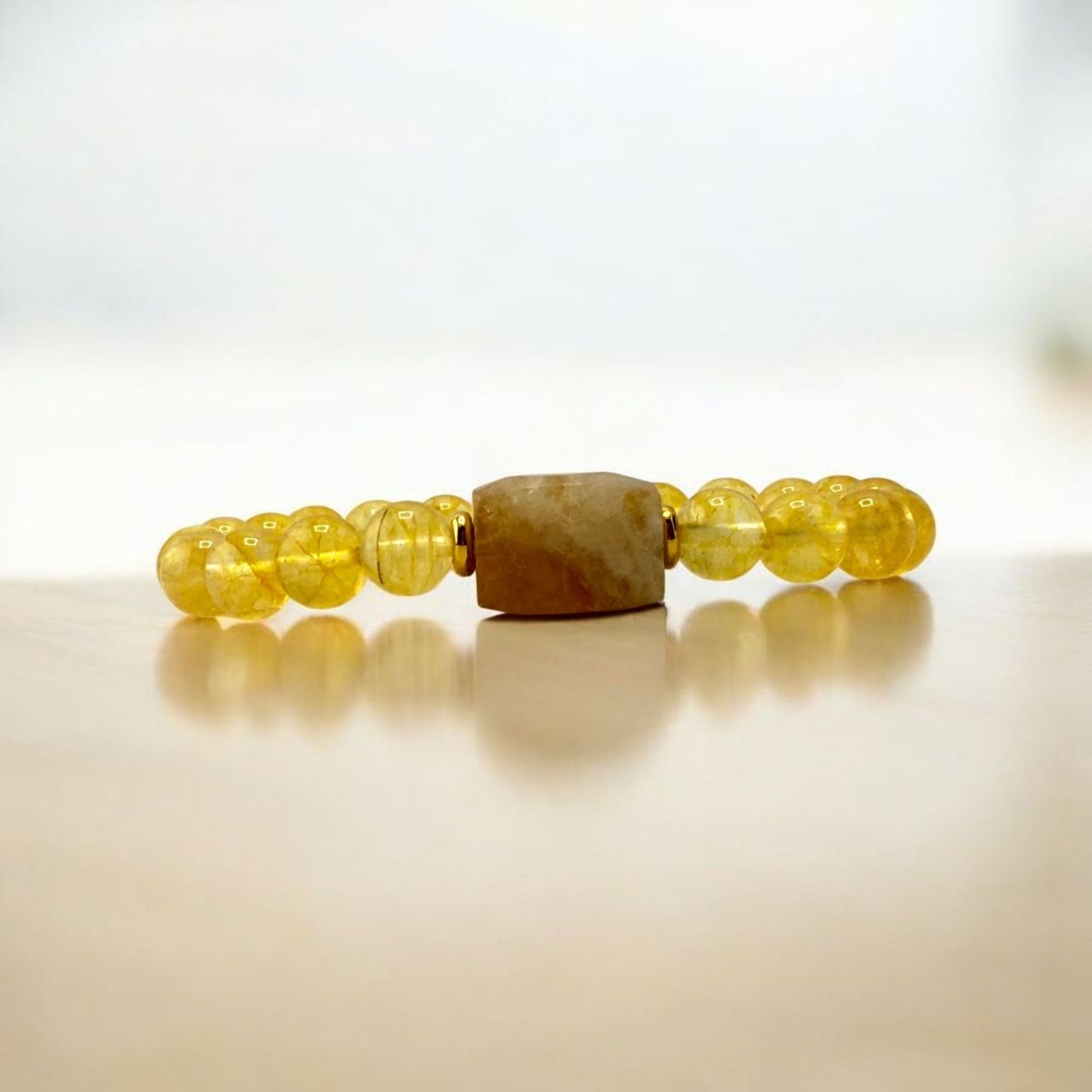 citrine barrel centerpiece bracelet