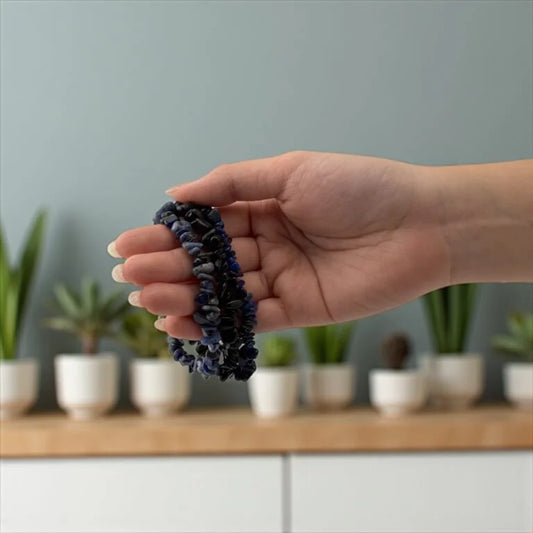 Lapis Lazuli & Black Obsidian Bracelet – Wisdom & Protective Power