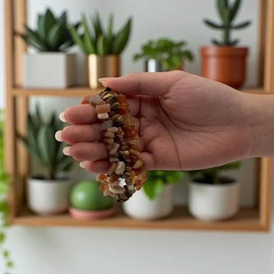 Sunstone & Jasper Bracelet – Vibrant Glow & Grounded Strength
