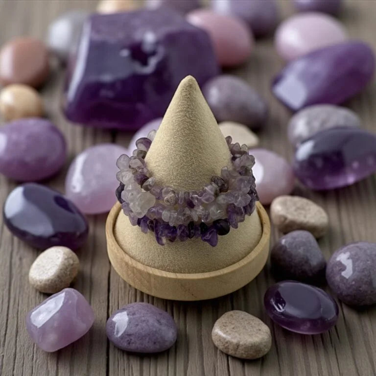 Amethyst & Clear Quartz Bracelet – Spiritual Clarity & Healing Energy