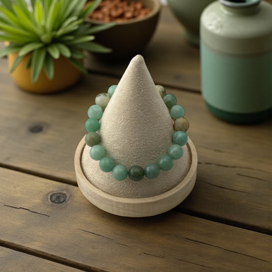 Amazonite Bracelet – Natural Gemstone Beads in Soothing Blue-Green Tones