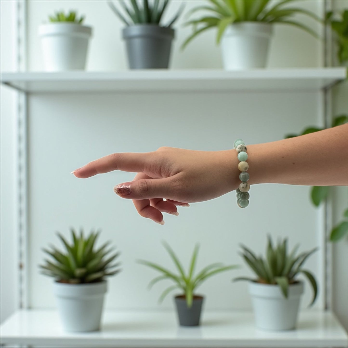 Amazonite Bracelet – Natural Gemstone Beads in Soothing Blue-Green Tones