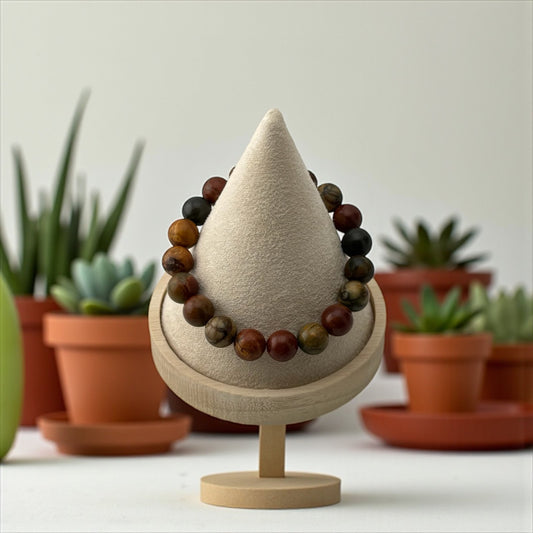 Jasper, Black Onyx & Tiger Eye Bracelet – Bold Energy & Grounded Strength