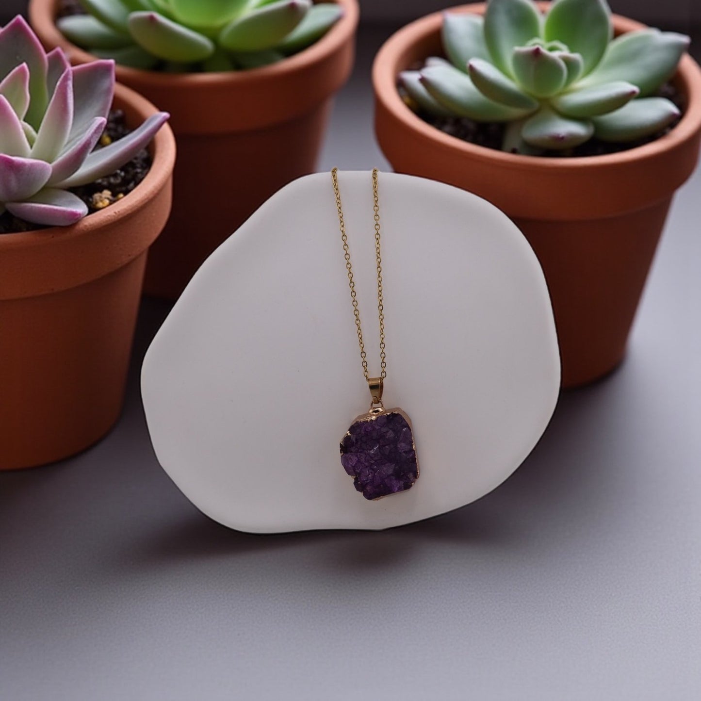 Raw Amethyst Necklace – Spiritual Glow & Untamed Beauty