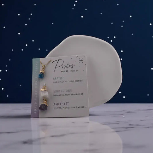 Apatite, Moonstone & Amethyst Necklace – Inner Vision, Balance & Spiritual Harmony