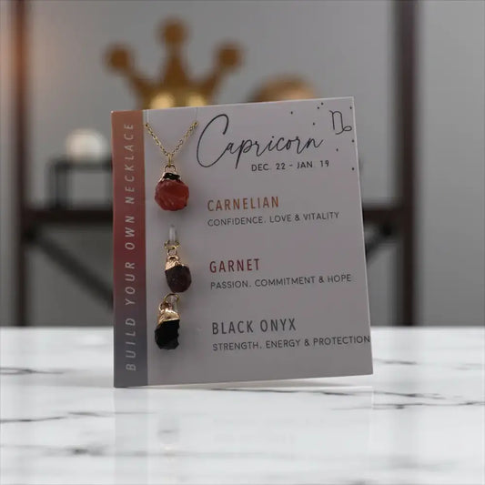 Carnelian, Garnet & Black Onyx Necklace – Fiery Strength & Grounded Passion