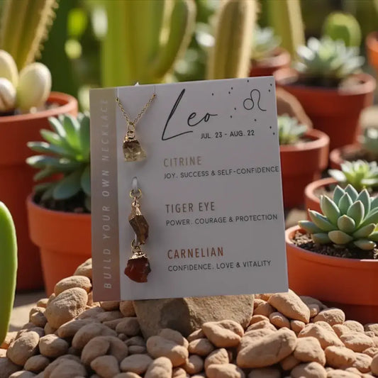 Citrine, Tiger Eye & Carnelian Necklace – Courage, Energy & Golden Vitality