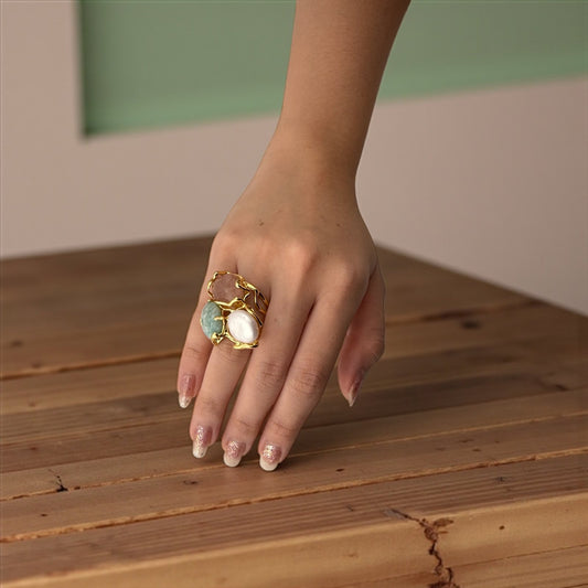 Trinity Alchemy Sunstone Ring – Power, Peace & Presence