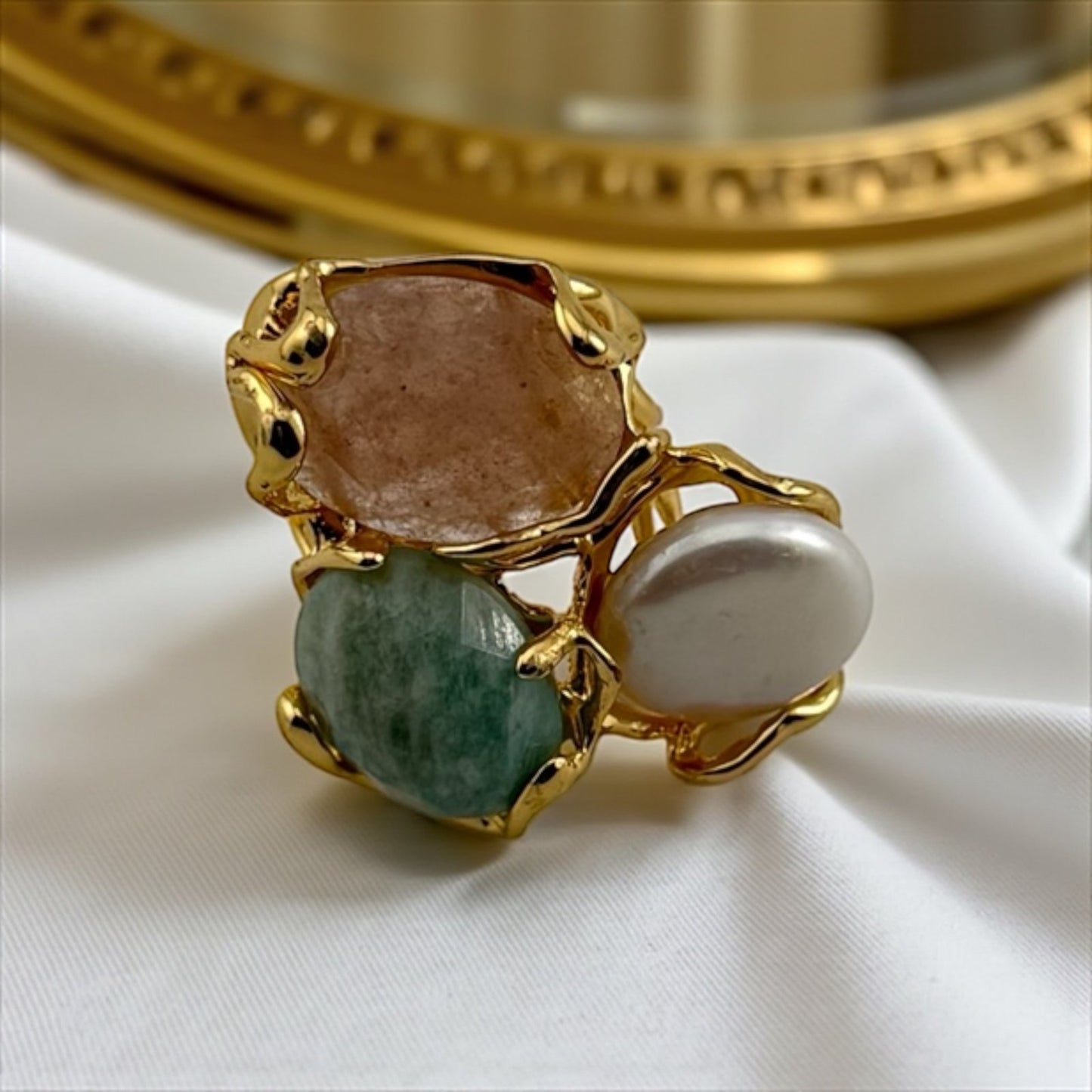 Trinity Alchemy Sunstone Ring – Power, Peace & Presence