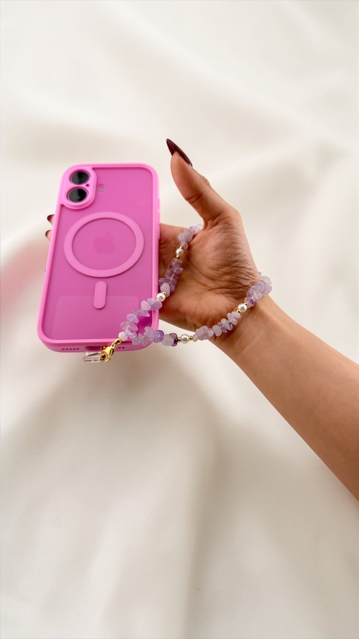 Amethyst Phone Charm – Protection and Calm Energy